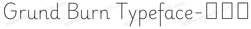 Grund Burn Typeface字体转换